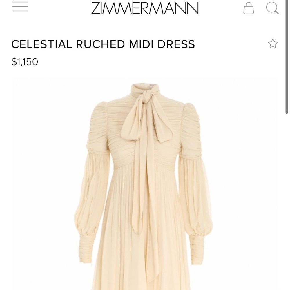 Zimmerman ruched midi dress